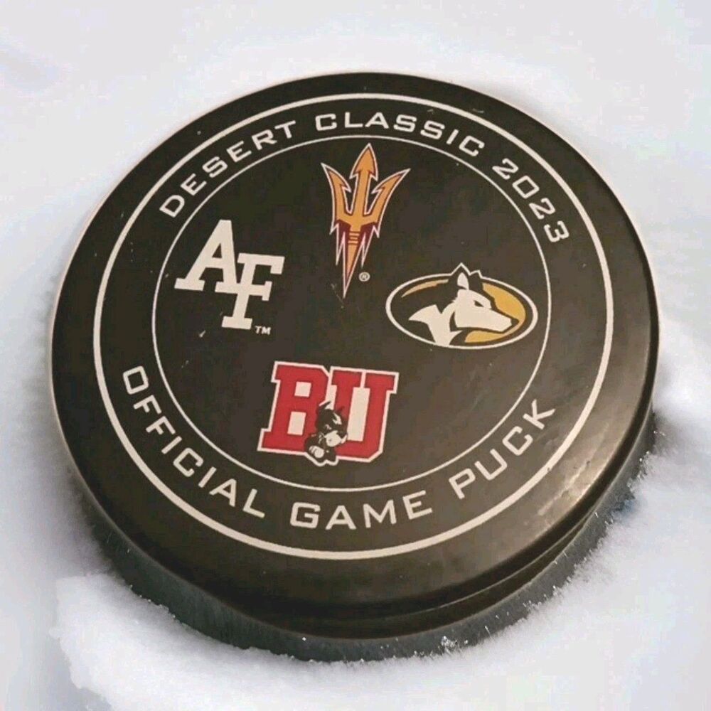 ASU Arizona State Sun Devils NCAA 2023 Desert Hockey Classic Official Game Puck